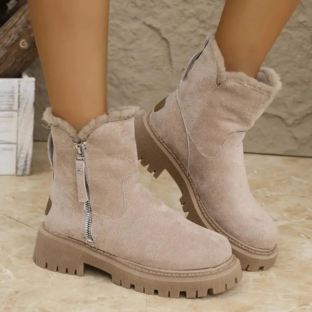 Zip-up boots