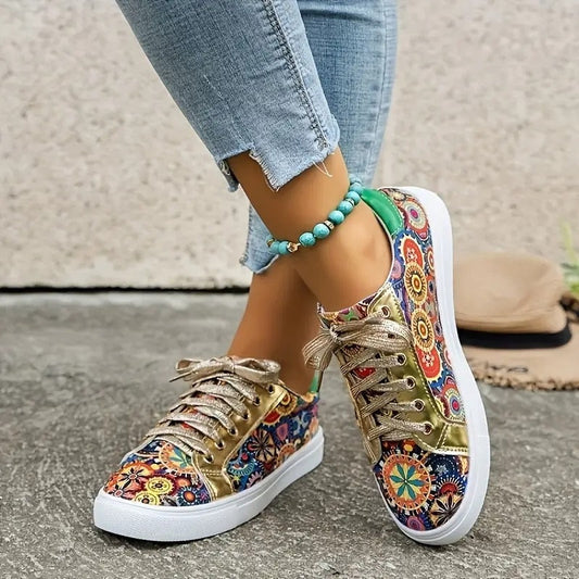 Floral Print Sneakers