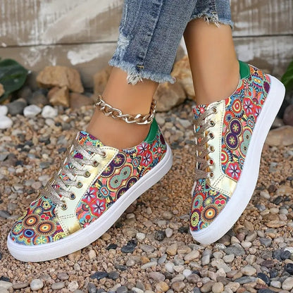 Floral Print Sneakers