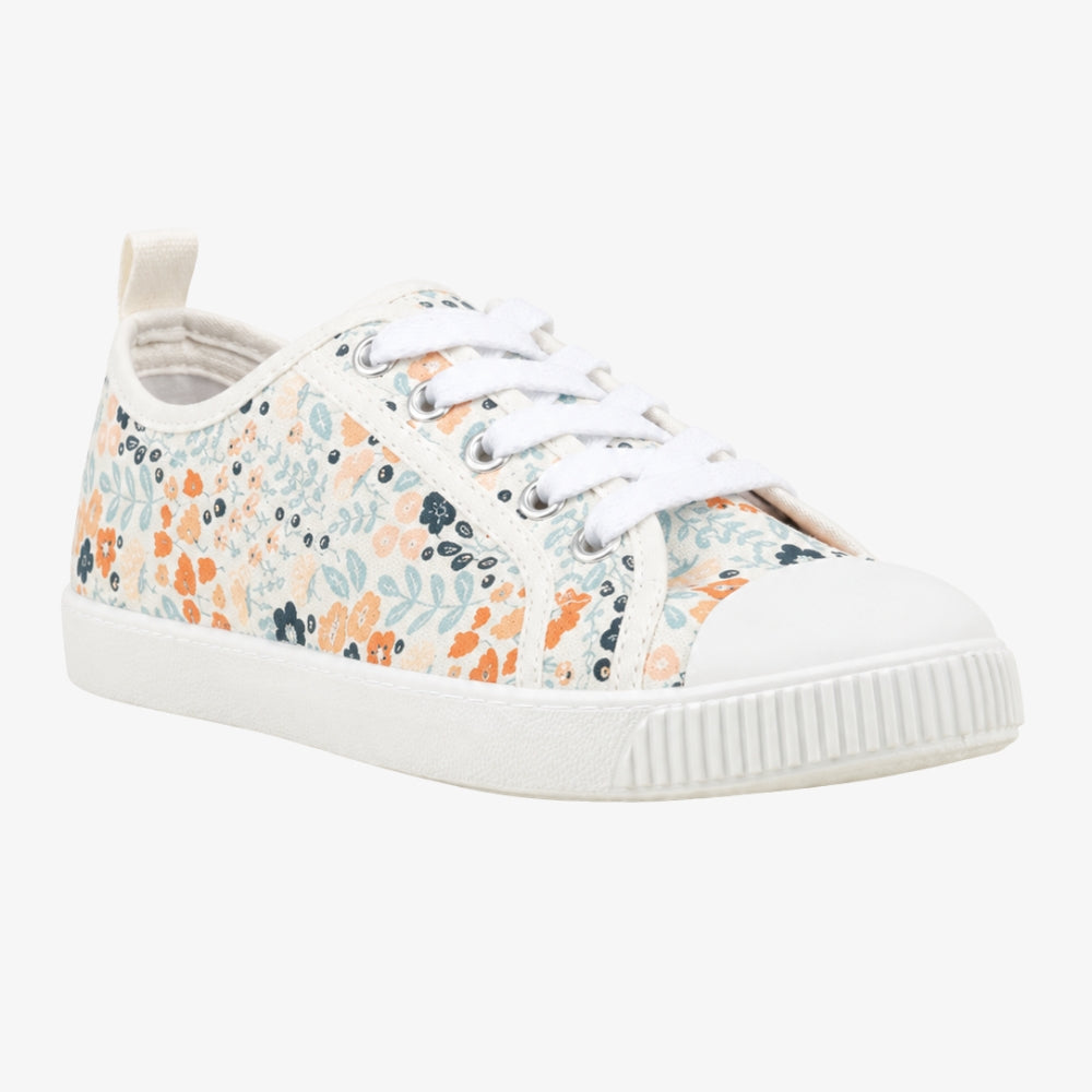 Floral pattern canvas sneakers