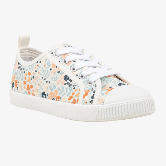 Floral pattern canvas sneakers
