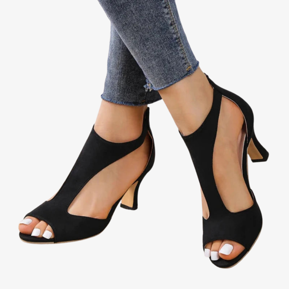 Orthopedic Leather Heeled Shoes - OrthoElegance™