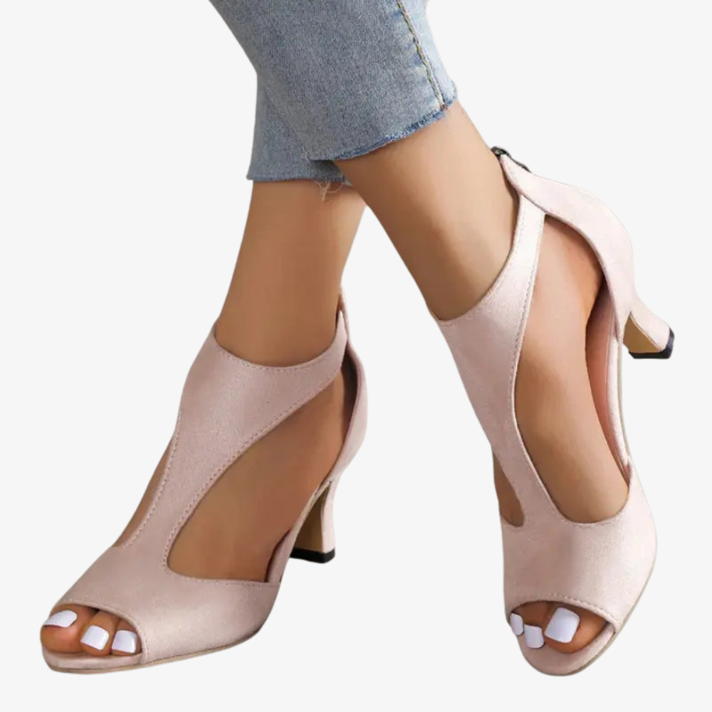 Orthopedic Leather Heeled Shoes - OrthoElegance™